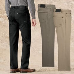 コムルヴァン・オム 360°のびのび楽暖パンツ3色組