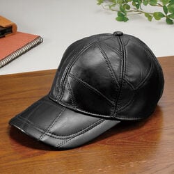 フランコ・コレツィオーニ ラム革パッチワークキャップ