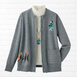 ジャカードニットカーディガン