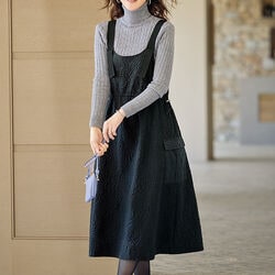 ふくれジャカードジャンパースカート