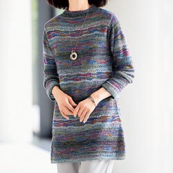 かすり糸使いニットチュニック