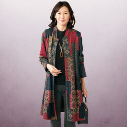 裏起毛カットソージャケットワンピース