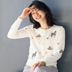 デコレーション ニットカーディガン