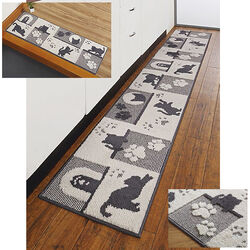 キッチンマット 子猫のシルエット