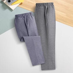 日本製お父さんの杢調さらさらパンツ2色組