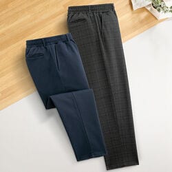 ピエルッチ お出かけ楽々ニットパンツ2色組