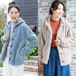 ふかふかボアのやわらかパーカー