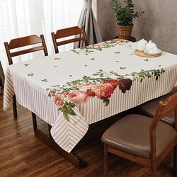 ルドゥーテ　はっ水テーブルクロスブケ・デ・ローズ