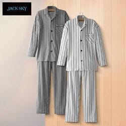 ジャックスカイ 紳士ストライプ柄パジャマ2色組