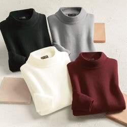 カシミヤタッチハイネックセーター