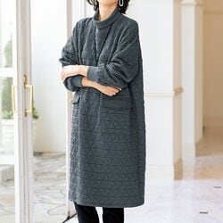 リブ使いキルトワンピース