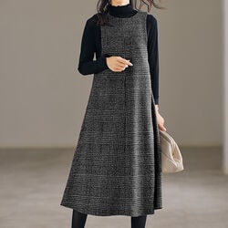 グレンチェックジャンパースカート