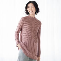 編み地変化ニットチュニック