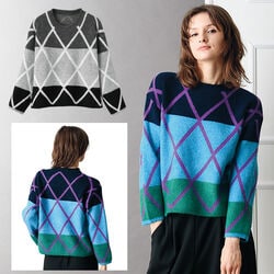 インパクトカラーニットプルオーバー