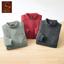 デコイ 軽くて柔らかミニボーダーハイネックシャツ3色組