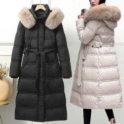 フォックスファー付エレガントダウンコート