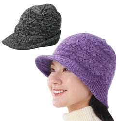 耳までぬくぬく上品ニット帽