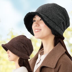 あったかボアの耳当て付キャスケット