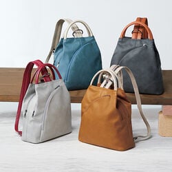 お洒落なバイカラー3WAYリュック