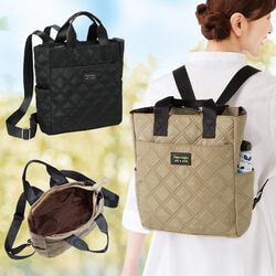 お洒落なキルトリュック