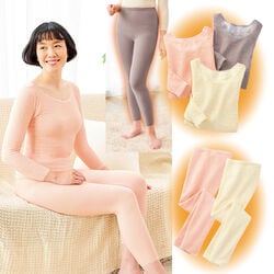 日本製ふんわりあったかリップルインナー3色組