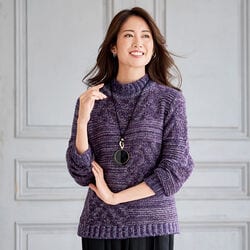 ハイネックデザインセーター