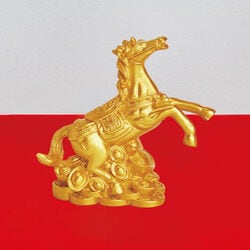 金運黄金縁起物　馬