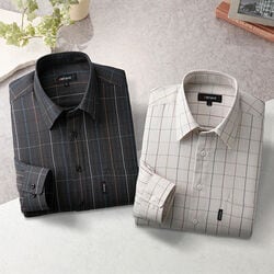 ピエルッチ ウィンドーペン柄シャツ2色組