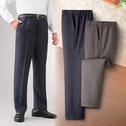 日本製紳士ナノヒーティング裏起毛パンツ2色組