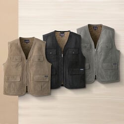 裏ボアコーデュロイベスト