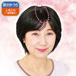 人毛入り前髪ふんわりヘアピース