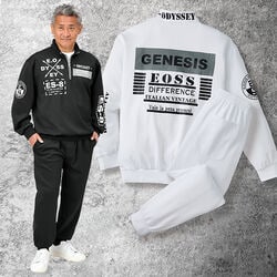 エディ・オデッセイ モノトーンロゴトレーナースーツ
