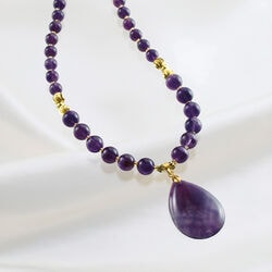 アメシストペンダントネックレス
