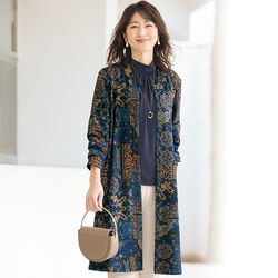 プリントカットソー ジャケットワンピース