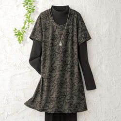 花柄ジャカードチュニック