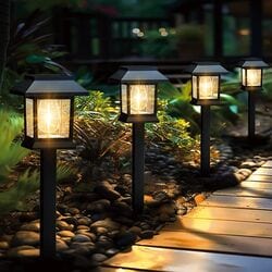 ソーラーアンティークガーデンライト4本組