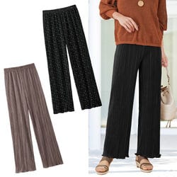 ラクゆるプリーツパンツ