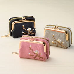 お花のがま口財布