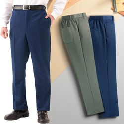 日本製 多機能スラックス2色組