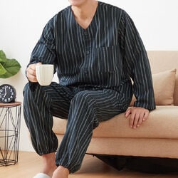 メンズかわり織ストライプパジャマ