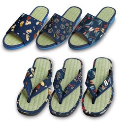 藍染め和柄たたみサンダル・草履