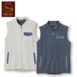 デコイ 涼感マオカラーストレッチベスト2色組