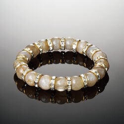 天然大珠ゴールドルチルブレス