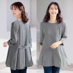 ギンガムチェックカットソーチュニック