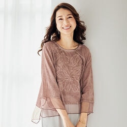 異素材使いプルオーバー