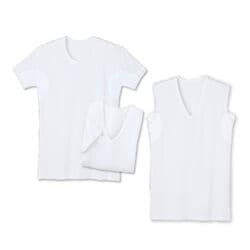 ストレッチ鹿の子汗取り付インナー