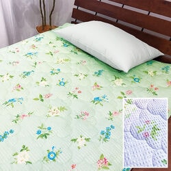 さらさら綿混ぽこぽこ敷きパッド同色2枚組