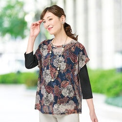 プリントフレンチプルオーバー