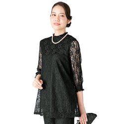 花柄レースチュニック