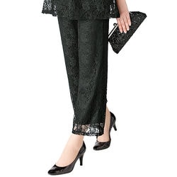 花柄レースセミワイドパンツ